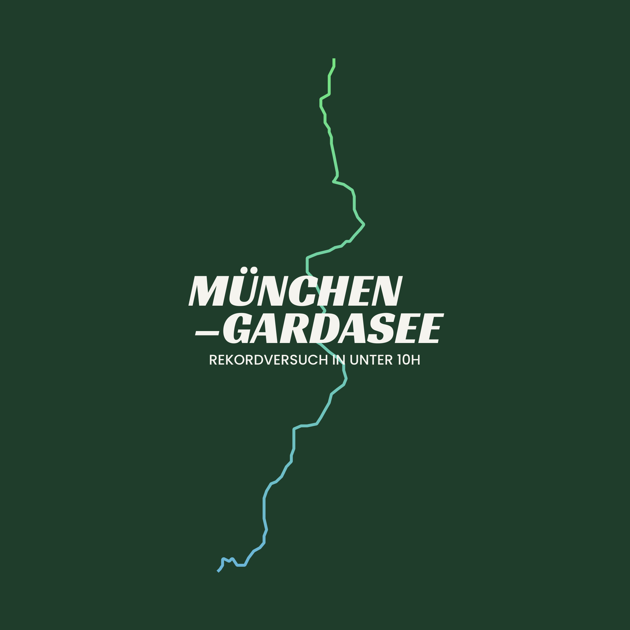 Projektlogo Rekordversuch München–Gardasee